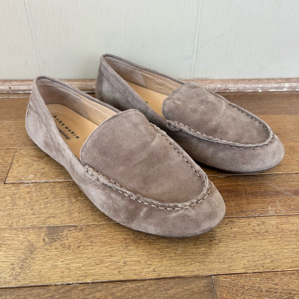Alex Marie Taupe Suede Moccasins